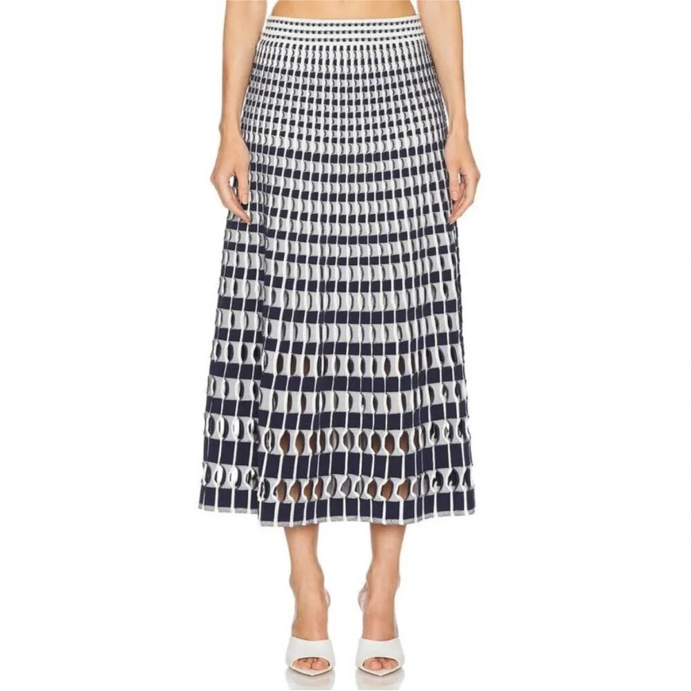SIMKHAI Larken Midi Skirt in Midnight Multi - Picture 2 of 12